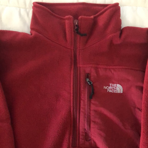 NEW THE NORTH FACE HALF ZIP FLEECE PULL OVER TOP MAROON MENS EXTRA LARGE XL TNF - Picture 2 of 6